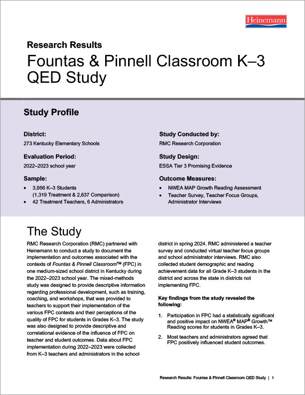 Evidence in Practice: QED Research Study Results